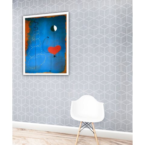 Quadro Decorativo Miró Bailarina - 70x50cm:moldura Branca