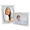 Ver imagem 1 de Conjunto Porta Retrato Vidro Reto Prime Borda Prata 15x20 Vertical e Horizontal – Tuut