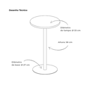 Ver imagem 2 de Mesa Lateral Redonda Média MDF Cor:Champanhe