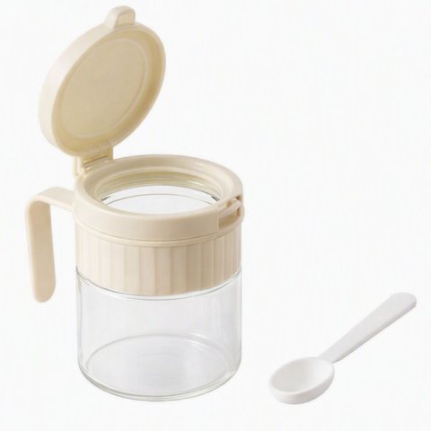 Porta Condimentos Porta Temperos 280ml Vidro com Colher Cozinha