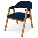 Ver imagem 6 de Kit 06 Cadeiras de Jantar e Estar Living Estofada Nadja L02 Suede Azul Marinho - Lyam Decor