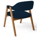 Ver mais imagens de Kit 06 Cadeiras de Jantar e Estar Living Estofada Nadja L02 Suede Azul Marinho - Lyam Decor