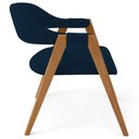 Ver imagem 7 de Kit 06 Cadeiras de Jantar e Estar Living Estofada Nadja L02 Suede Azul Marinho - Lyam Decor