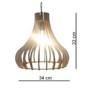 Ver imagem 3 de Lustre Luminária Pendente de Madeira MDF Mod. Catedral