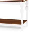 Ver imagem 3 de Aparador para Sala Divisor de Ambiente com 1 Prateleira 2004 Manchester Linz Móveis - Branco/imbuia