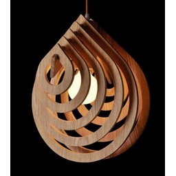 Luminária Teto tipo Pendente PINGO MDF - Completa - 1
