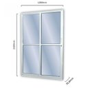 Ver imagem 4 de Porta de Alumínio de Correr 210x120cm 2 Folhas 1 Fixa com Vidro Liso Temperado MGM Branco