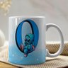 Caneca de Porcelana Stitch Letras A-z 325ml Azul o - 1