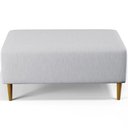 Ver imagem 6 de Puff Decorativo Sala de Estar Cléo W01 Pés Palito 90 cm - Lyam Decor Cléo Pés Palito Linho Cinza