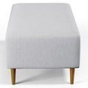 Ver imagem 7 de Puff Decorativo Sala de Estar Cléo W01 Pés Palito 90 cm - Lyam Decor Cléo Pés Palito Linho Cinza