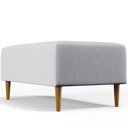 Ver imagem 3 de Puff Decorativo Sala de Estar Cléo W01 Pés Palito 90 cm - Lyam Decor Cléo Pés Palito Linho Cinza