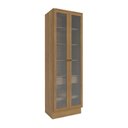 Ver imagem 1 de Cristaleira Celeste Kappesberg 100% Mdf 2 Portas 1 Gaveta Nogueira 72cm