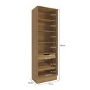 Ver imagem 3 de Cristaleira Celeste Kappesberg 100% Mdf 2 Portas 1 Gaveta Nogueira 72cm
