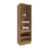 Cristaleira Celeste Kappesberg 100% Mdf 2 Portas 1 Gaveta Nogueira 72cm - 3