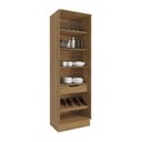 Ver imagem 4 de Cristaleira Celeste Kappesberg 100% Mdf 2 Portas 1 Gaveta Nogueira 72cm