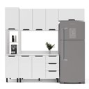 Ver imagem 3 de Armário de Cozinha Modulada Completa 4 Peças 240cm com Tampo 250066 Meena Politorno Móveis