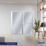 Porta de Alumínio de Correr 210x140cm 2 Folhas 1 Fixa com Vidro Liso Temperado MGM - 2