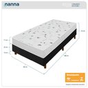 Ver imagem 2 de Cama Box Preta + Colchão Solteiro Salta Liso Branco Espuma D23 88x188x54cm