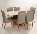 Ver imagem 1 de Mesa de Jantar + 6 Cadeiras Paris Tampo 180 Cm Champagne