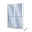 Ver imagem 3 de Porta de Alumínio de Correr 210x160cm 2 Folhas 1 Fixa com Vidro Liso Temperado MGM Branco