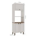 Ver imagem 5 de Armário Cozinha Torre Quente 3 Pts Conecta Frizz Branco