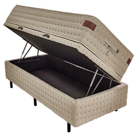 Cama Box Solteiro Baú Molas Ensacadas White Horse Carolina Mattress 88x188 Carolina Mattress Guild 8