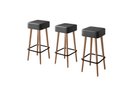 Ver imagem 2 de Kit 3 Banquetas Altas Dubai Estofadas com Design Retrô para Cozinha, Balcão, Área Gourmet - Salaone: