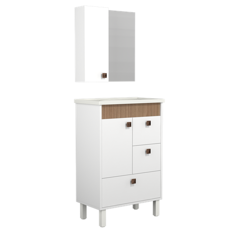 Conjunto Gabinete de Banheiro Beirute 60cm