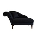 Ver imagem 1 de Recamier Divã Olivia 1,30cm Linho Preto - Dominic Decor