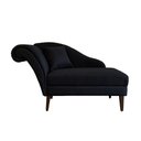 Ver imagem 1 de Recamier Divã Olivia 1,30cm Linho Preto - Dominic Decor
