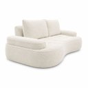 Ver imagem 4 de Sofá Yafa 210cm 3 Lugares Moderno Sala Consultório:Off White/Bouclé