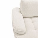 Ver imagem 5 de Sofá Yafa 210cm 3 Lugares Moderno Sala Consultório:Off White/Bouclé
