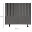 Ver imagem 5 de Cabeceira Estofada de Cama Casal King 195 Cm Paolla Corino Cinza