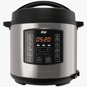 Panela Elétrica de Pressão Wap Preto e Inox 6l 110v Wppe1