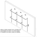 Ver imagem 2 de Arara cabideiro aramado trilho parede closet loja suspenso Br 2,80 m