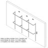 Arara cabideiro aramado trilho parede closet loja suspenso Br 2,80 m - 2