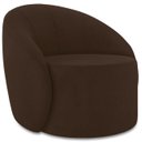 Ver imagem 2 de Poltrona Sala Decorativa Redonda 91cm Steve Suede Marrom I01 - Mpozenato