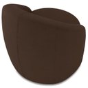 Ver imagem 7 de Poltrona Sala Decorativa Redonda 91cm Steve Suede Marrom I01 - Mpozenato