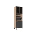 Ver imagem 1 de Paneleiro de Cozinha Modulado Firenze Torre Quente Forno C/ Prateleira 4 Portas C/ 2vidro 70x218cm