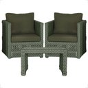 Ver imagem 1 de Mesa e 2 Poltronas Madri Corda Náutica Estofado 13 Trama Verde