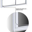 Ver imagem 4 de Janela de Alumínio de Correr Lateral 2 Folhas Móveis 100x120cm Lucasa Ideale Branco