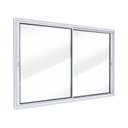 Ver imagem 1 de Janela de Alumínio de Correr Lateral 2 Folhas Móveis 100x120cm Lucasa Ideale Branco