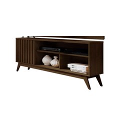Rack Para Tv Até 55 Polegadas Retrô Ripado Malbec Germai:Cedro - 4