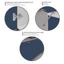 Ver imagem 3 de Armário Cozinha Americana Modulada Completa 305cm com Balcão Multimóveis CR20496 Branco/Azul