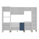 Ver imagem 4 de Armário Cozinha Americana Modulada Completa 305cm com Balcão Multimóveis CR20496 Branco/Azul