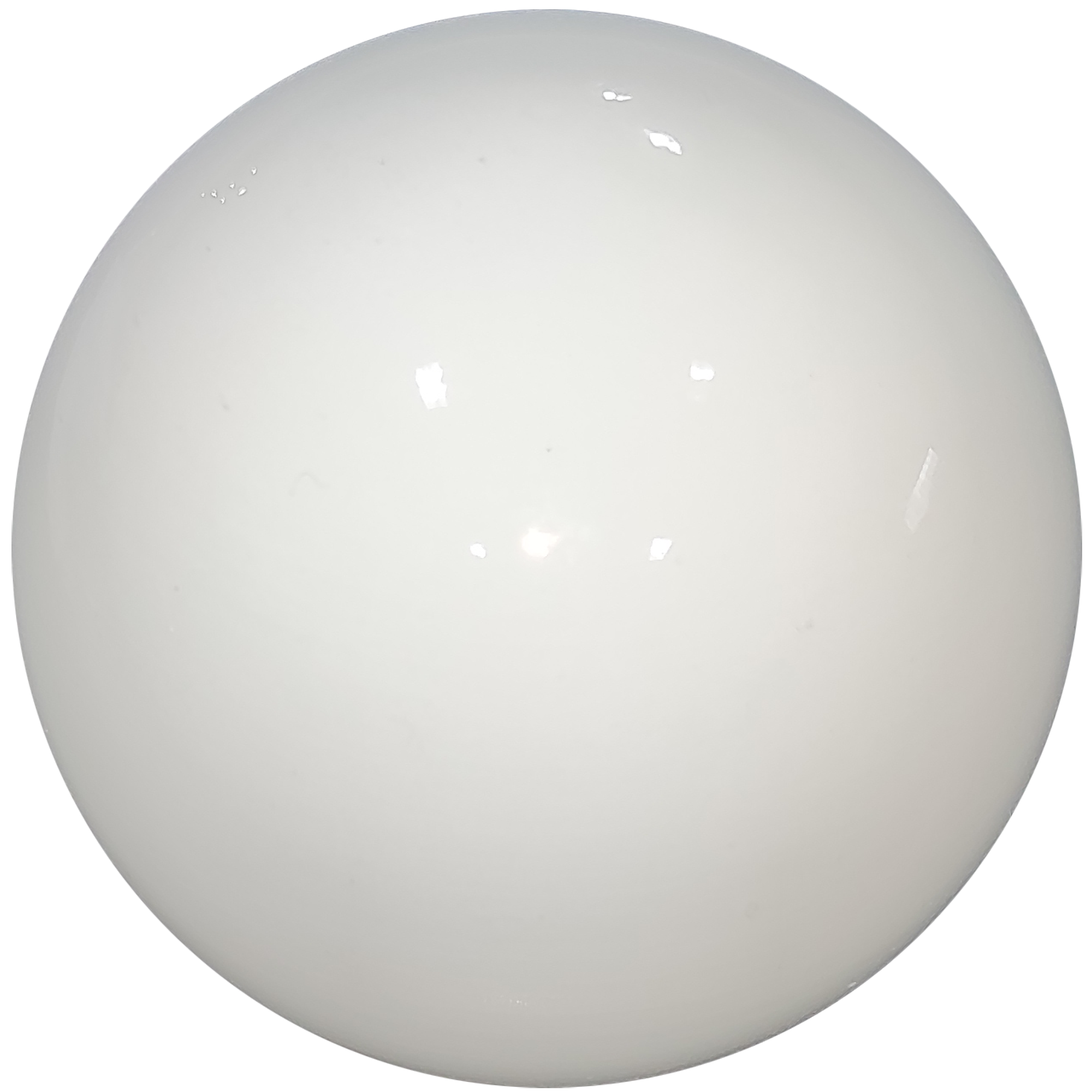 Globo Bolinha Vidro Branco Leitoso Brilho sem Colar 05x14