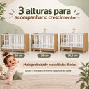 Ver imagem 6 de Quarto de Bebê Completo Berço Americano 3 em 1 Flor Multimóveis MP4938 Madeirado/Off White