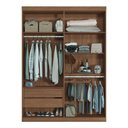 Ver imagem 4 de Guarda Roupa Solteiro 4 Portas Flex com Espelho Buriti Santos Andirá Jatoba/areia