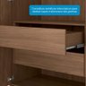 Guarda Roupa Solteiro 4 Portas Flex com Espelho Buriti Santos Andirá Jatoba/areia - 8