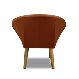Poltrona Para Sala Decorativa Milena Veludo Terracota Adonai Estofados - 6